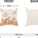 CXMEIFLY Fall Decor Pillow Covers 18x18 Inch Set of 2 Autumn Burnt Orange Pumpkin Print Throw Pillows for Couch Thanksgiving Harvest Indoor Outdoor Decorative Cushion Case for Sofa Bed Decorations