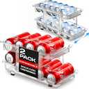 Expandable Soda Can Dispenser For Fridge - 2-Pack - Clear Transparent Soda Can Organizer For Refrigerator, Kitchen, and Pantry Storage Organizer for Cans, Beverage Bottle, Canned Food & Bottles