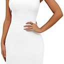 Maketina Womens Sexy One Shoulder Bodycon Bandage Dress Mermaid Cocktail Midi Dresses Trendy 2025, L