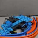 LILYBUDS Toy Car Track Gift Set for Boys Kids Age 3-5 4-7 8-12, Long Race Tracks with 4 Action Loops and 4 High-Speed Slot Die-Cast Race Cars, 35+ Pieces Race Tracks to Create Multiple Configurations