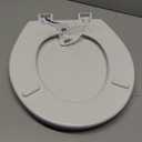 Mayfair Cameron White Toilet Seat, Heavy Duty Wood, Easy Clean, Made in USA, Round