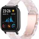 FitTurn Resin Bands Compatible with Amazfit Bip 6/Bip 5/Pace/Cheetah/Stratos 2 3/GTR 4/GTR 3/GTR 3 Pro/GTR 2/GTR 2e/GTR 47mm Watch Replacement 22mm Stylish Bracelet Resin Sport Strap Wristbands for Huawei Watch GT5/GT5 Pro 46mm