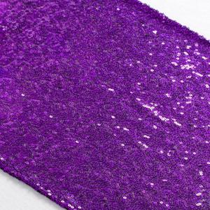 ShiDianYi Sequin Table Runner - 12x72-Inch Purple Sparkle Table Cover/Cloth for Wedding Party Decoration