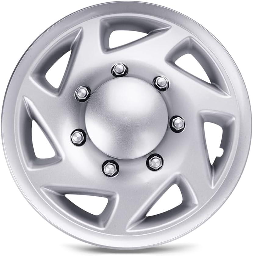 BARTOO 16 Inch Hubcaps Wheel Covers Hubcap for Ford E150 E250 E350 Econoline Van 1992-2014, 8 Lug Steel Wheel, One Piece Hub Caps Van Heavy Duty Construction, 1 Piece