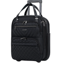 KROSER Carry On Underseat Multi-functional, 16-inch Underseater Lightweight Overnight Suitcase for Men Women, Black