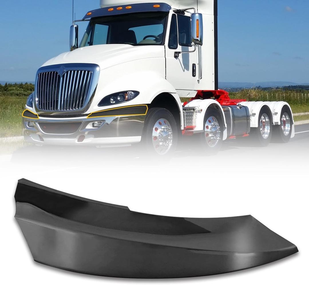 Bumper Corner For International Prostar Semi Truck (Black, right)