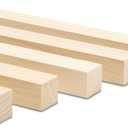 DIY Wooden Square Dowel Rod 1-inch x 48 Pack of 10 Hobby Wood Sticks for Crafts, Wood Trim & Architecture Model Making, by Woodpeckers