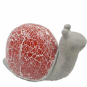 Stone Snail Red 8"L 5"H
