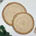 12 In Round Woven Placemats Plate Chargers Set of 6