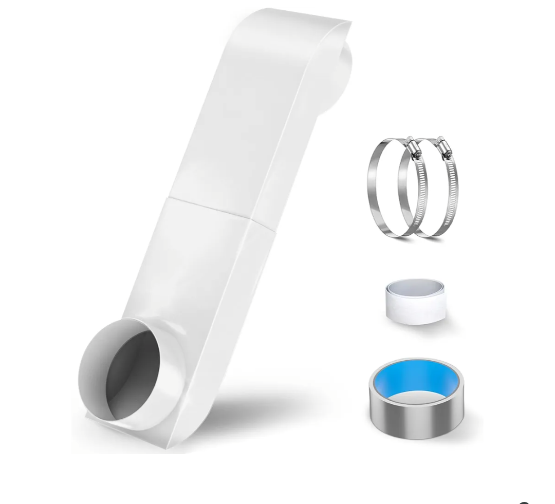 Periscope Dryer Vent Connector Kit, Upgraded 304 Stainless Steel Adjustable 9.5-14.5" Telescoping Dryer Vent Duct Fit all 4 in Outlet Tight Space Slim Flat Exhaust Duct Pipe Hose Replacement Vents