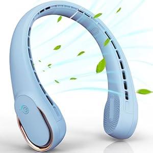 FrSara Bladeless Portable Neck Fan, 5200mAh, 3-Speed, 360 Surround Wind, Ultra-Quiet, USB Rechargeable, Wearable Portable Fan, Avocado Green FrSara Bladeless Portable Neck Fan, 5200mAh, 3-Speed, 360 Surround Wind, Ultra-Quiet, USB Rechargeable, Wearable Portable Fan, Avocado Green