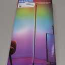 RGB LED Corner Floor Lamp with Music Sync and 16 Million DIY Colors, Color Changing Modern Smart Standing Lamp with APP and Remote Control, Ambient Light for Bedroom, Living Room & Gaming room (Black)