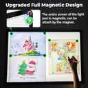Zocelight Rechargeable A2 Light Board(25.2″x18.4) Large, Wireless Magnetic Light Pad for Diamond Painting,Side Buttons, 3 Light Colors, Dimmable Light Box for Tracing,LED Light Table for Sketching