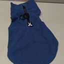 CuteBone Fleece Dog Vests Blue with Turtleneck, Half Zip-Up & Pullover Winter Sweaters Shirts for Small & Medium Dogs - Warm Thermal Jackets with D-Ring, Ideal for Cold Weather DZBX02M