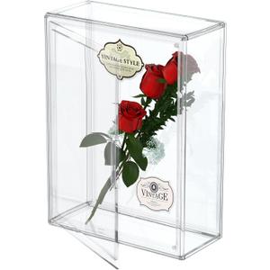 BOHOIDEE 10 x 14 Shadow Box Frame Display Case with Magnetic Door, Clear Acrylic Shadow Memory Box Frame for Flower Baby Pet Wedding Photo(1, Medium-Clear)