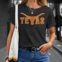 USA Longhorn Bull American Font Vintage TShirt Men Fashion Women Kid T Shirt, Size S, "Texas"