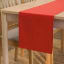 Encasa XO Table Runner 13x72 in Long | Cotton Canvas Fabric | Natural Solid Color | Machine Washable & Durable