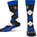 For Bare Feet NBA mens Nba Argyle Remix Dress Sock (Blue)