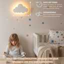 KALEOLI Cloud Night Light for Nursery - Dimmable & Rechargeable Kids Wall Lamp for Bedtime Routines - Crib & Baby Room Decor Nigth Light - 68Pcs Star Wall Decals Included
