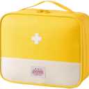 Red First Aid Bag Empty 1st Aid Bag Medical Travel Case First Responder Emergency Storage Compact Medicine Bags for Car Home Office Kitchen Sport Outdoors (Yellow)