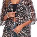 RELLECIGA Beach Cover Up for Women Swimsuit Kimono Cardigans Loose Casual Bathing Suit Coverups (Large, Leopard)