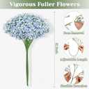 Yastouay Babys Breath Artificial Flowers, 30 Pcs Blue Baby Breath Flowers Artificial Bulk, Real Touch Fake Babys Breath Gypsophila for Wedding Party Bouquet Floral Arrangement Home Decor