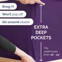 Extra Deep King Sheet Set - 6 Piece Breathable and Cooling Sheets - Hotel Luxury Bedding for Women, Men, Kids & Teens - Easy & Secure Fit - Soft, Wrinkle Free and Comfy - Extra Deep Pockets - Purple