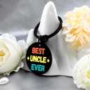 Uncle Gifts for Fathers Day Best Uncle Ever Keychain Best Uncles Gifts Birthday Gifts for Uncles from Niece Nephew Valentines Fathers Day Christmas Thanksgiving Gift Ideas (Black)