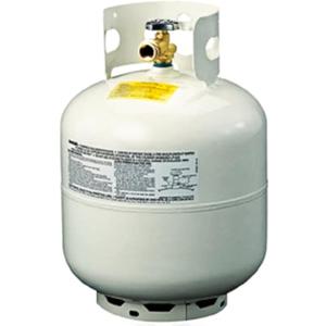 Manchester 10504TC5 White Steel Vertical LP Gas Tank - 20 lb. Capacity