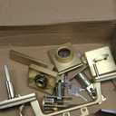 goldenwarm Front Door Handle and Deadbolt Set, Gold Front Door Lock Set with Reversible Handle Lever, Modern Front Door Hardware, Front Door Handles and Locks