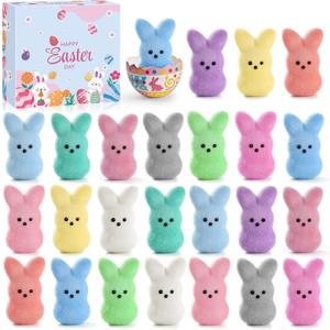 Easter Egg Fillers Bunny Toys, Kids for Easter Basket Stuffers, Easter Decorations for Home Table Centerpiece, Party Favors, Toddlers & Family (24PCS)