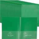 ECR4Kids 2-Pocket Parent-Teacher Classroom Communication Folder, School Supplies, Green, 36-Piece
