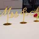 Gold mirror MR and MRS Wedding Decor,MR and Mrs Sign,Free Standing Wedding Table Signs for Wedding Gift