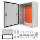 Cold Rolled Steel Electrical Box 23.6'' x 20'' x 8'' Indoor/Outdoor Thick Electrical Enclosure Box with Mounting Plate IP66 Weatherproof Anti-Rust and Anti-Corrosion (23.6'' x 20'' x 8'')