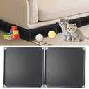 Hiflora Under Couch Blocker for Toys Under Bed Blocker for Pets 83" Length 11.8" Height in Total Under Furniture Blocker with Sticky Double Side Tape, Connectors and Zip Ties for Pets, Black