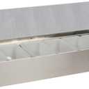 San Jamar Garnish Trays with Hinged Lid for Kitchen, Bar, And Restaurants, Stainless Steel, 18.5 X 6.5 X 4 Inches, Silver