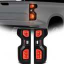 AUTOSAVER88 LED Rear Tail Lights Brake Lamp Compatible with 2019 2020 2021 2022 2023 Chevy Silverado 1500/2022 Chevy Silverado 1500 LTD Tail Lamp Smoked Taillights, Driver and Passenger Side