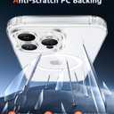 FNTCASE for iPhone 14 Pro-Max Case: Clear Magnetic Phone Cases with Screen Protector Compatible with Magsafe Slim Anti Yellowing Rugged Shockproof Protective Transparent Cell Cover (Clear)