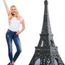 Leinuosen 6 ft 3D Grey Eiffel Tower Cardboard Cutout Stand up Lifesize French Theme Party Decoration Eiffel Tower Photo Prop Backdrop Standup for France Night of Paris Theme Party Birthday Decor