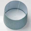 Adesso SH0034 White Uno Fitter Light Blue Textured Tapered Drum Shade