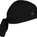 Full Triangle 2.0, Tri-Layer EvapoCOOL Ventilation Technology, Adjustable Tie Full Coverage Bandana (Black)