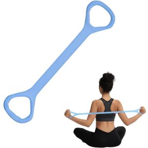 Figure 8 Fitness Resistance Band, Exercise Resistance Bands for Women, Resistance Bands with Handles for Arms, Back, Shoulders, Legs and HIPS Working Out (Blue)