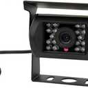 Backup Camera, Reversing Camera, Waterproof Night Vision Wide View Angle Rear View Camera with 4 Pin GX12-4 Connector for RV Camper Truck Trailer Bus Van