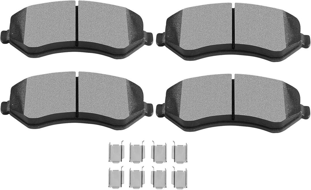 SCITOO D856A Semi-Metal Brake Pads Kits 4pcs Front Fit 04-07 For Chrysler For Town & Country,01-03 For Voyager,01-07 For Dodge For Caravan01-04 For Grand Caravan,02-07 For Jeep For Liberty