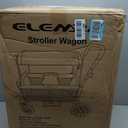 ELEMARA Foldable Wagon Stroller, Stroller Wagon for 2 Kids, Premium All Terrain Wagon for Kids with Removable Canopy, Adjustable Push/Pull Handle, Harnesses, Large Storage Bag, Black