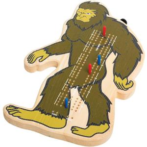 Bigfoot Cribbage Board, Wood, 12-inches Length, Funs and Games
