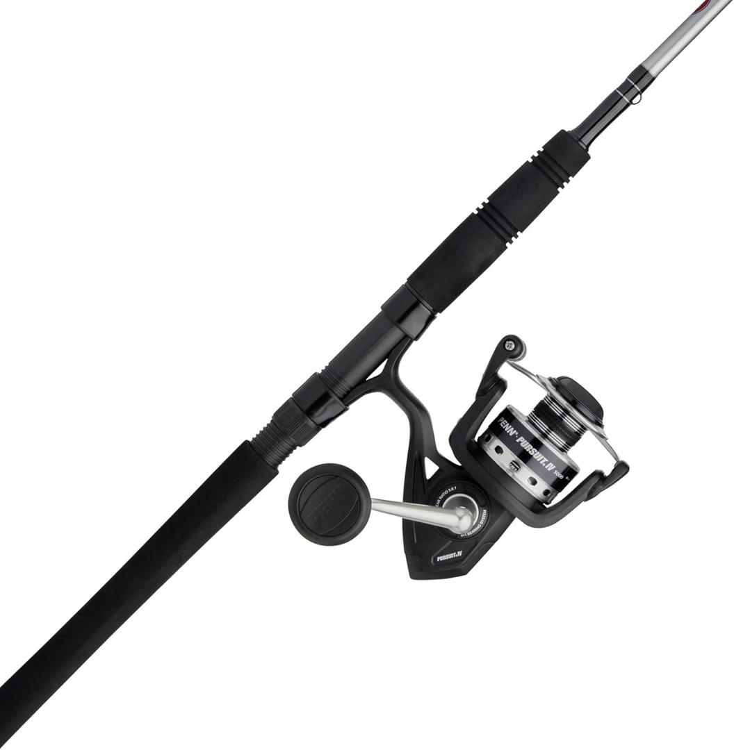 PENN Pursuit III & Pursuit IV Spinning Reel and Fishing Rod Combo (5000 Size Reel - 8' - Medium Heavy - 2pc)