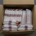 Goodluck 700 Piece Rose Gold Plastic Dinnerware Set for 100 Guests, Disposable Plates for Party, Include: 100 Dinner Plates, 100 Dessert Plates, 100 Pre Rolled Napkins with Silverware, 100 Cups