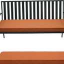 Outdoor Bench Cushion,Olefin Fabric Bench pad for Outdoor Furniture with Removable Cover,Rain-Proof and Fade Resistant for Garden Settee Porch Pads with Ties,42 x 18/48 x 18/59 x 18inch