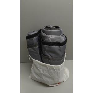 63 x 63 Inch Window Insulation for Winter, Thermal Window Cover 3 Layer with Oxford Cloth Thicken Cotton Filled, Rollup Insulation Blanket Kit with Hook & Loop for Bedroom Attic to Keep Heat Warm